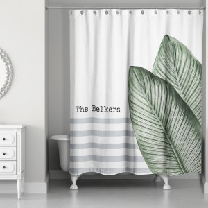Giant Palm Leaves 71x74 Personalized Shower Curtain