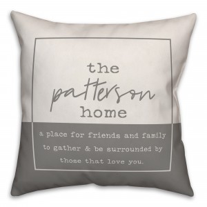 Our Home 18x18 Personalized Spun Poly Pillow