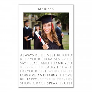 Grad Rules 12x18 Personalized Canvas Wall Art
