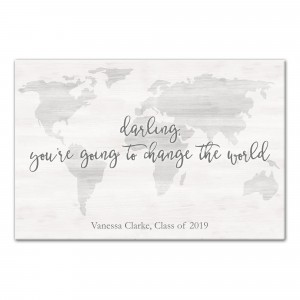 Change the World 12x18 Personalized Canvas Wall Art