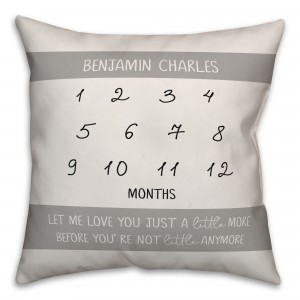 While You're Little 18x18 Personalized Spun Poly Pillow