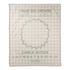 I Have Big Dreams 50x60 Personalized Coral Fleece Blanket