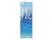 Blue Boatscape 12x36 Canvas Triptych Set 