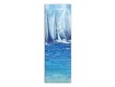 Blue Boatscape 12x36 Canvas Triptych Set 