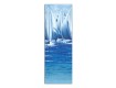 Blue Boatscape 12x36 Canvas Triptych Set 