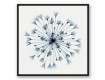 Blue X-Ray Flowers 36x36 Black Floating Frame Canvas Set