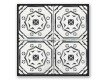 Geometric Tile 36x36 Black Floating Frame Canvas Set