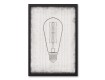 Edison Bulb 20x30 Black Framed Canvas Set