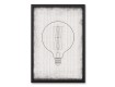 Edison Bulb 20x30 Black Framed Canvas Set