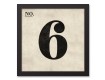 Vintage Numbers 12x12 Black Framed Canvas Set