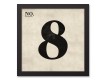 Vintage Numbers 12x12 Black Framed Canvas Set