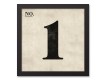 Vintage Numbers 12x12 Black Framed Canvas Set