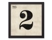 Vintage Numbers 12x12 Black Framed Canvas Set