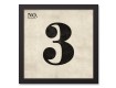Vintage Numbers 12x12 Black Framed Canvas Set