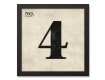 Vintage Numbers 12x12 Black Framed Canvas Set