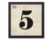Vintage Numbers 12x12 Black Framed Canvas Set