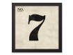 Vintage Numbers 12x12 Black Framed Canvas Set