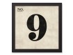 Vintage Numbers 12x12 Black Framed Canvas Set