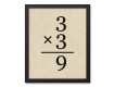 Vintage Equations 11x14 Black Framed Canvas Set