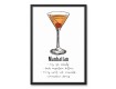 Cocktail Recipes 20x30 Black Framed Canvas Set