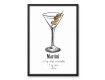 Cocktail Recipes 20x30 Black Framed Canvas Set
