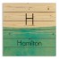 Teal Watercolor Monogram 21x21 Personalized Pallet Wood Art