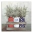 Patriotic Mason Jars 16x16 Canvas Wall Art