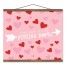 This Way to the Kissing Booth 16x20 Teak Hanging Canvas