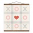 XOXO Tic Tac Toe 16x16 Teak Hanging Canvas