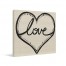 Love Script Heart Gallery Wrapped Canvas
