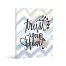 Trust Heart Lovely Pastel Chevron Gallery Wrapped Canvas