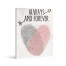 Finger Stamped Pastel Heart And Arrow Gallery Wrapped Canvas