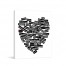 Love Stickers Words Of The Heart 11x14 Gallery Wrapped Canvas