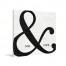 Black Ampersand Mr And Mrs Gallery Wrapped Canvas