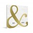 Golden Ampersand Mr And Mrs Gallery Wrapped Canvas