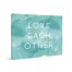 Sea Blue Watercolor Love Gallery Wrapped Canvas