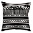 Black and White Boho Tribal Throw Pillow