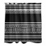 Black And White Simple Layer Boho Tribal 71x74 Shower Curtain