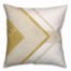 Gold and White Triangle Geometric Pattern Throw Pillow