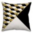 Gold and Black Diamond Triangle Pattern Throw Pillow