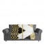 Alternating Chevron Composition Black white and Gold 50x60 Throw Blanket