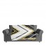 Symmetrical Asymmetrical Black White Gold 50x60 Throw Blanket