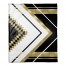 Symmetrical Asymmetrical Black White Gold 50x60 Throw Blanket