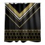 Black And Gold Chic With Rings 71x74 Shower Curtain