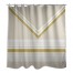 Ivory And Gold Chevron Layer 71x74 Shower Curtain