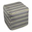 Yellow And Gray Chevron Pattern 18x18x18 Ottoman 