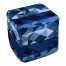 Geo Gradient Navy 18x18x18 Ottoman