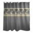 Geometric Inversed Yellow Gray 71x74 Shower Curtain