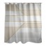 Ivory and Gold Color Blocking 71x74 Shower Curtain