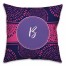 Purple and Pink Tribal Boho Custom 16x16 Monogram Spun Polyester Throw Pillow